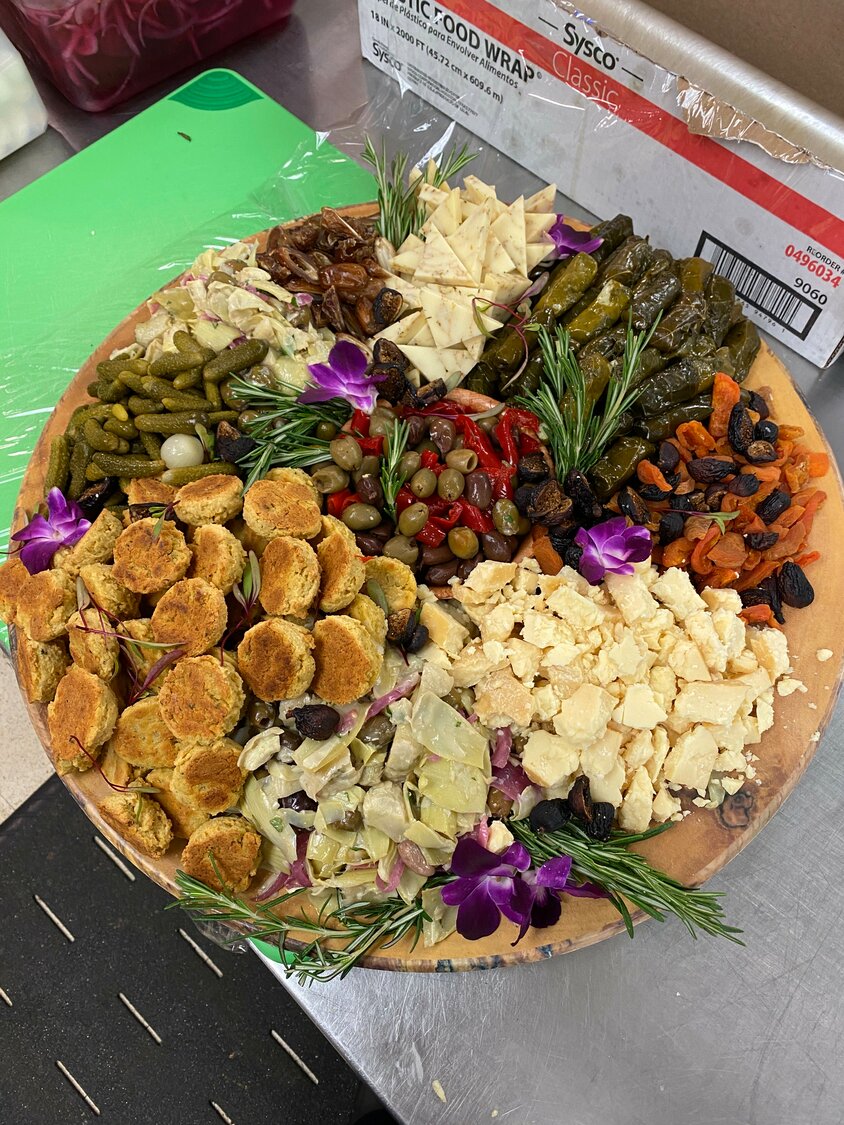 Hoffman’s Mediterranean Platter is one of the many options offered on the catering side of her business.