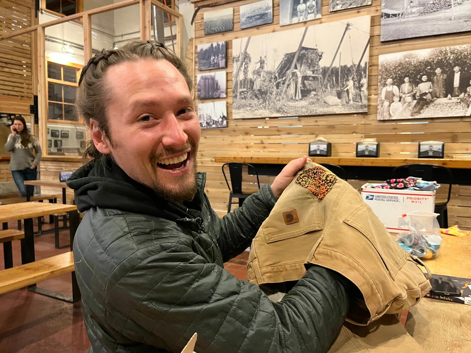 Repair Cafes teach people how to fix their own items. Jeremy Tremblay learned how to creatively mend a hole in his pants at one of Waste Loop’s previous events.
