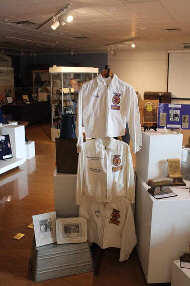 Jackie Nierman's old FFA jacket is part of the new exhibit.