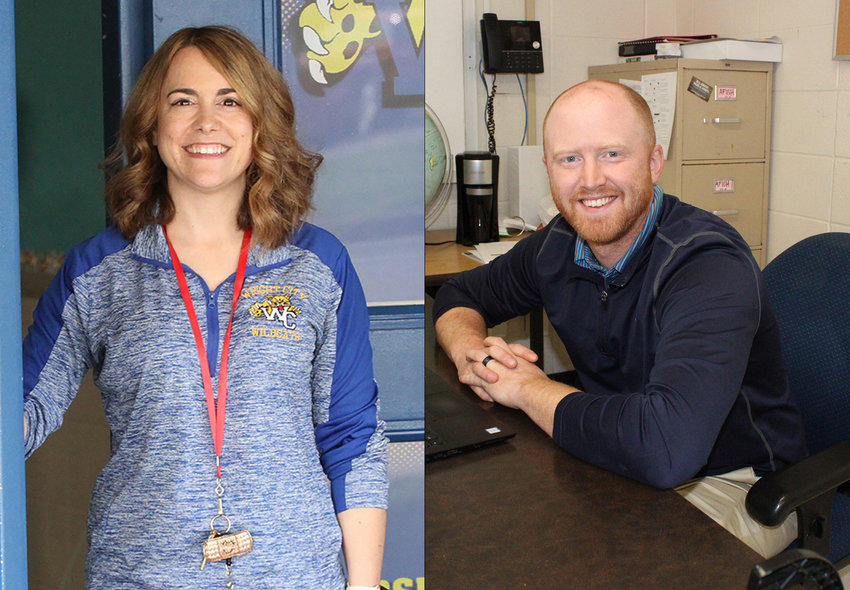 Kelly Leary and Daniel Friedel were named Wright City R-II Support Staff Person of the Year and Teacher of the Year, respectively. The two were nominated by their peers for their work over the last year.      Derrick Forsythe photos.