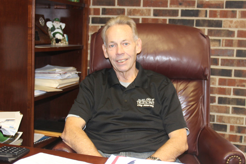 JOYCE RETIRING &mdash; Truesdale City Attorney Tim Joyce is retiring after 38 years of public service. He is also stepping away from his private law practice.           Adam Rollins photo.