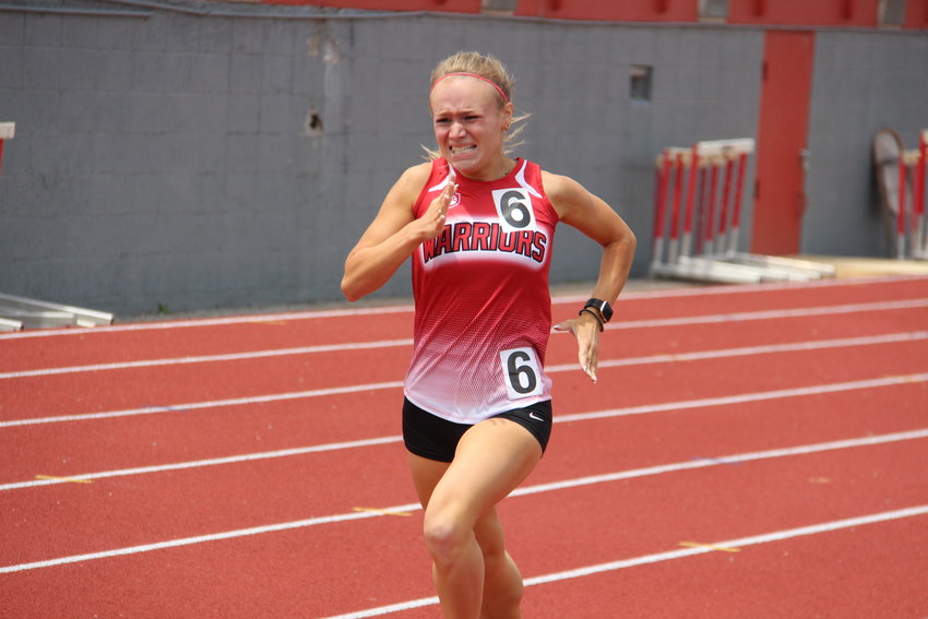 Madelyn Marschel competes at the sectional competition at Mexico High School.