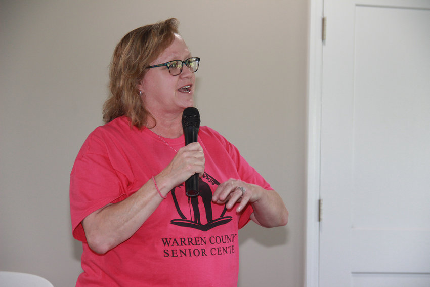 SENIOR SERVICES &mdash; Warren County Senior Center Director Sheryl Stefanski discusses her organization&rsquo;s mission to feed and provide activities for seniors during a nonprofit showcase on June 13.