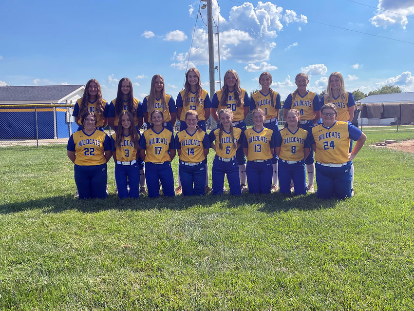 Members of the Wright City softball team are, back row, from left: Lillian Brown, Emma Thomas, Emma Staats, Abby Vossen, Sophie Wegrzyn, Alyvia Mikus, Paige Rees, Tristyn Moore. Front row, from left: Hailey Swor, Kaityln Mikus, Lydia Clubb, Sadie Sehnert, Alana Head, Bailey Love, Torrie Perry, Ella Greenwell. Not pictured: Victoria Orf.