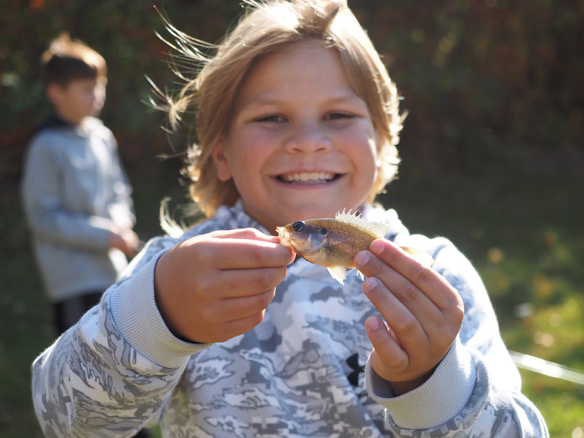 FISHING IS MY FAVORITE &mdash; Jase Holt, a student at Daniel Boone Elementary School, proudly shows his big catch.