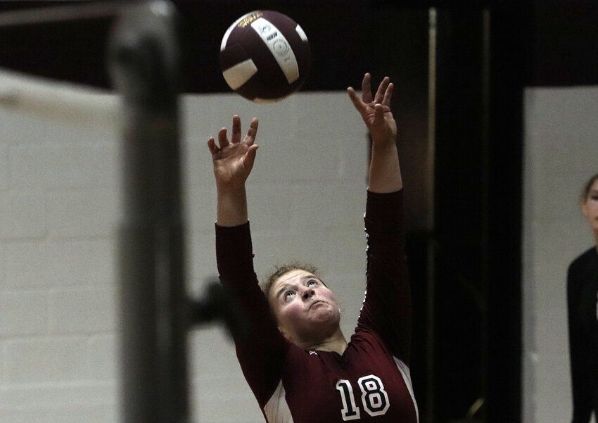 Trina Scheltens passes the ball during Liberty Christian Academy&rsquo;s 3-0 win over Rivers of Life Christian Monday.