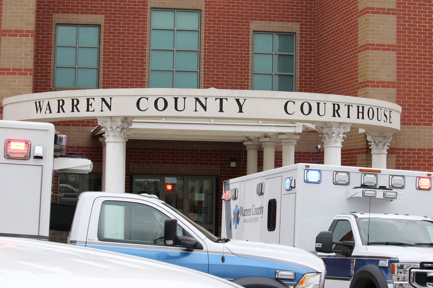 Multiple ambulances were seen outside the Warren County Courthouse on Friday, Dec. 8, after an incident involving an inmate.