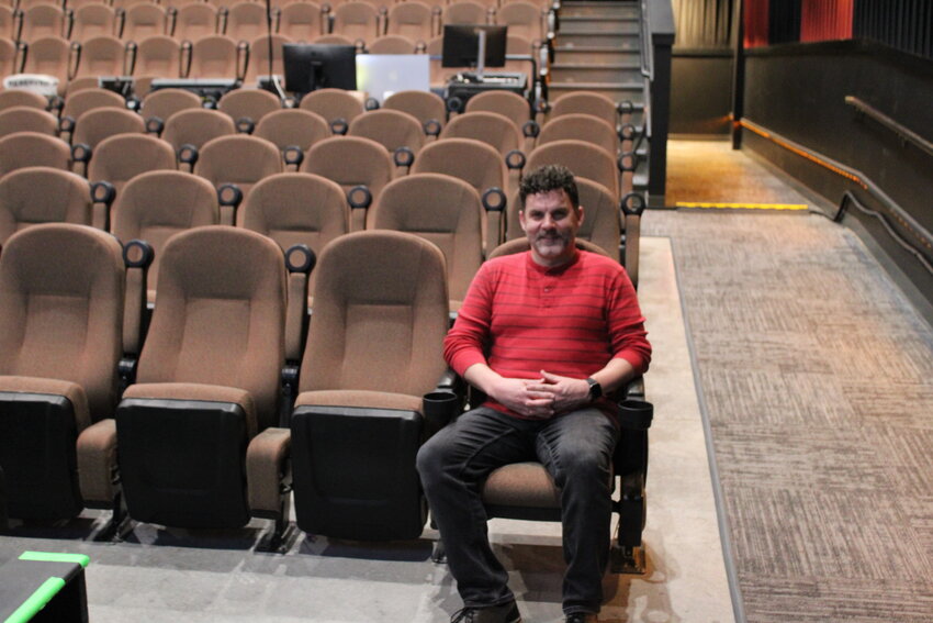 David Boedeker, the Warrenton campus pastor, sits in the main auditorium used for Element Church services. The church opened Jan. 21 at the old Warrenton 8 Cinema on Veterans Memorial Parkway.