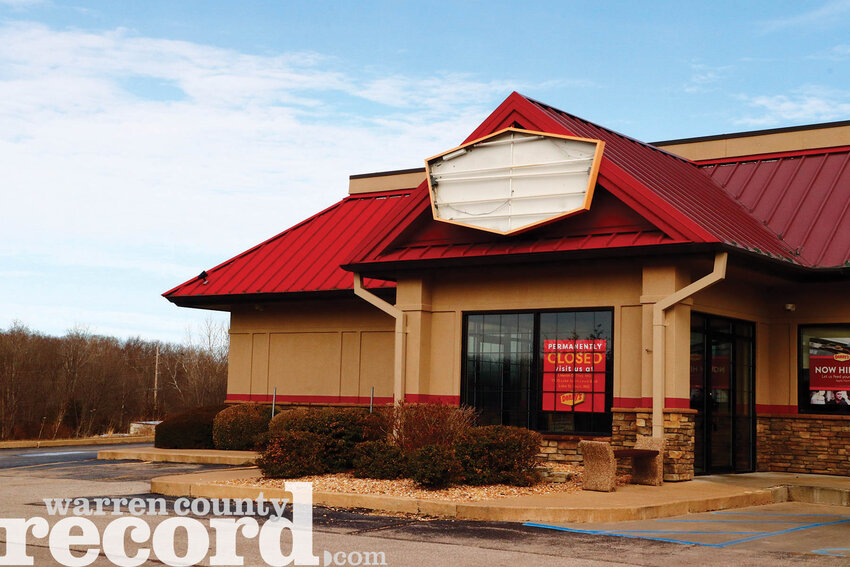 The former Denny's location, where signage was removed on March 3. Casa Tequila plans to occupy the building at the beginning of next year.