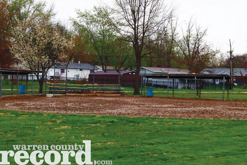 The east field at Ruge Park, where new infield dirt is being hauled in and graded to improve drainage on the playing surface. The improvements will help prevent rainouts after the Wright City Board of Aldermen approved the $6,700 bid at their March 27 meeting.
