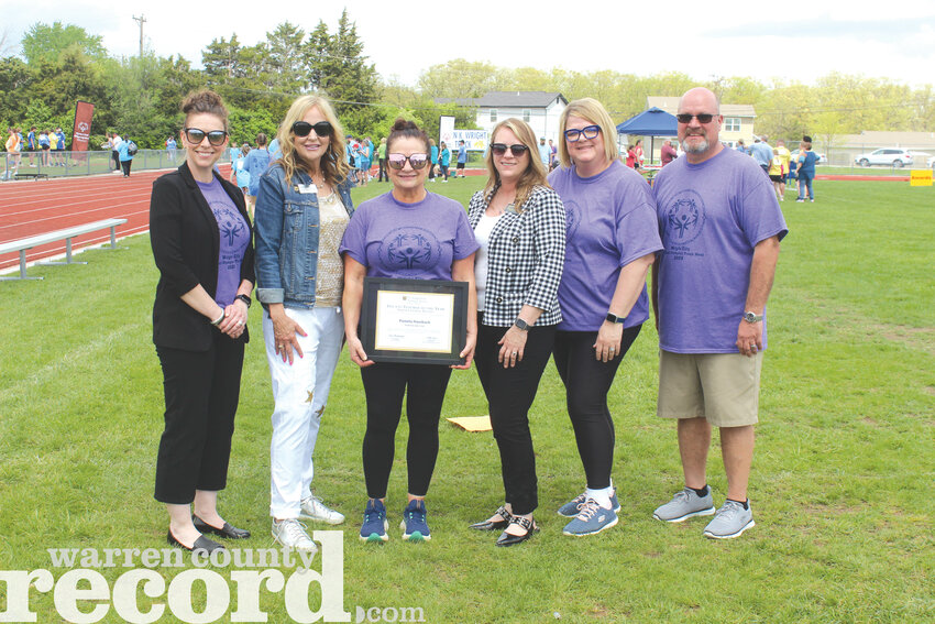 Pictured from left, R-II Superintendent Amy Salvo, Zimmer, Hambach, Director of MU Pre-Employment Transition Services Kim Pudlowski, Early Childhood Principal and Special Education Director Kelly Brooks and Wright City High School Principal Matt Brooks.