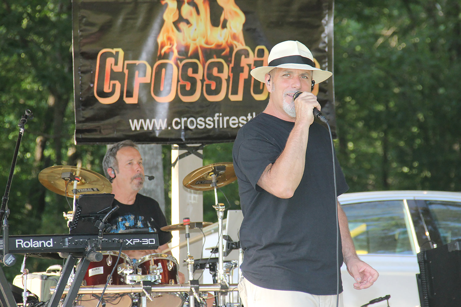 The band Crossfire performs at a 2020 park concert. The 2022 concert series begin this Friday, May 13.