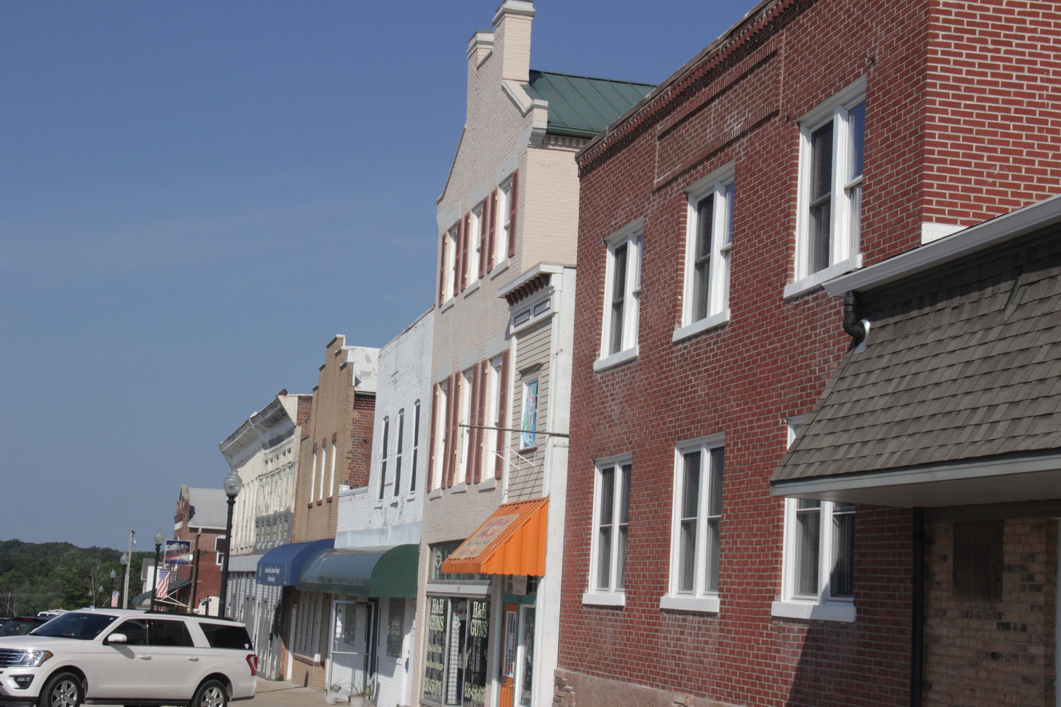 Historical buildings on Main Street in downtown Warrenton.