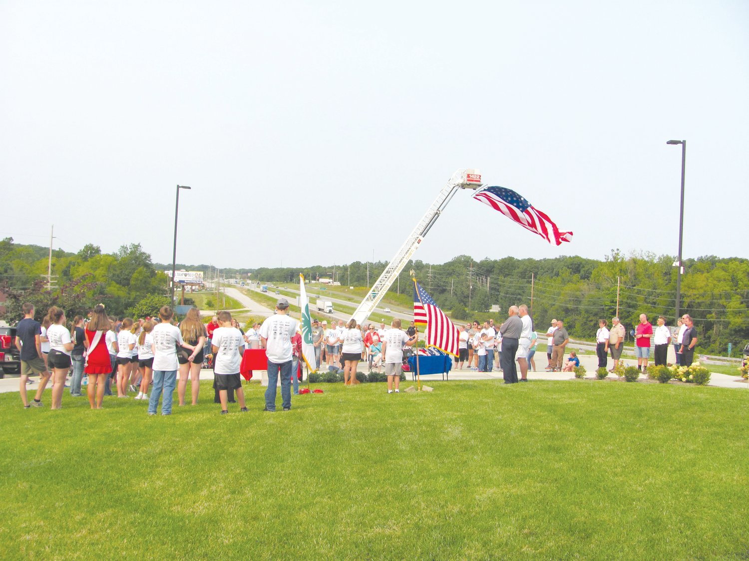 NEVER FORGET — Community organizations and residents attended a 9/11 ceremony on Saturday, Sept. 11, to mark the 20th anniversity of the terrorist attacks. The Prairie View 4-H Club and Warren County 4-H Council partnered with the Tribute to Veterans Memorial Committee to organize and host the event.