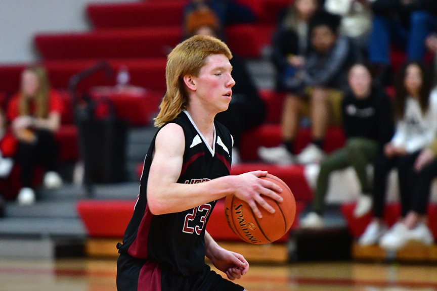 Liberty Christian Academy Boy's Basketball @ Elsberry.Caleb Schneider #23