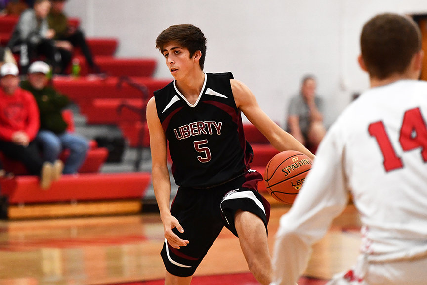 Liberty Christian Academy Boy's Basketball @ Elsberry.Zack Dames #5