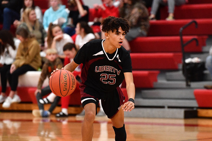 Liberty Christian Academy Boy's Basketball @ Elsberry.Deacon Forrest #25