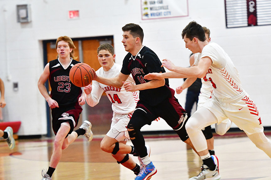 Liberty Christian Academy Boy's Basketball @ Elsberry.Cole Christian #14
