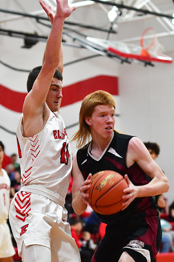 Liberty Christian Academy Boy's Basketball @ Elsberry.Caleb Schneider #23