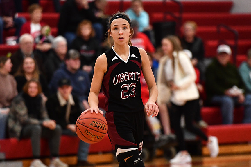 Liberty Christian Academy Girl's Basketball @ Elsberry.Anna Meyer #23