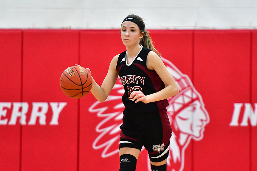 Liberty Christian Academy Girl's Basketball @ Elsberry.Anna Meyer #23