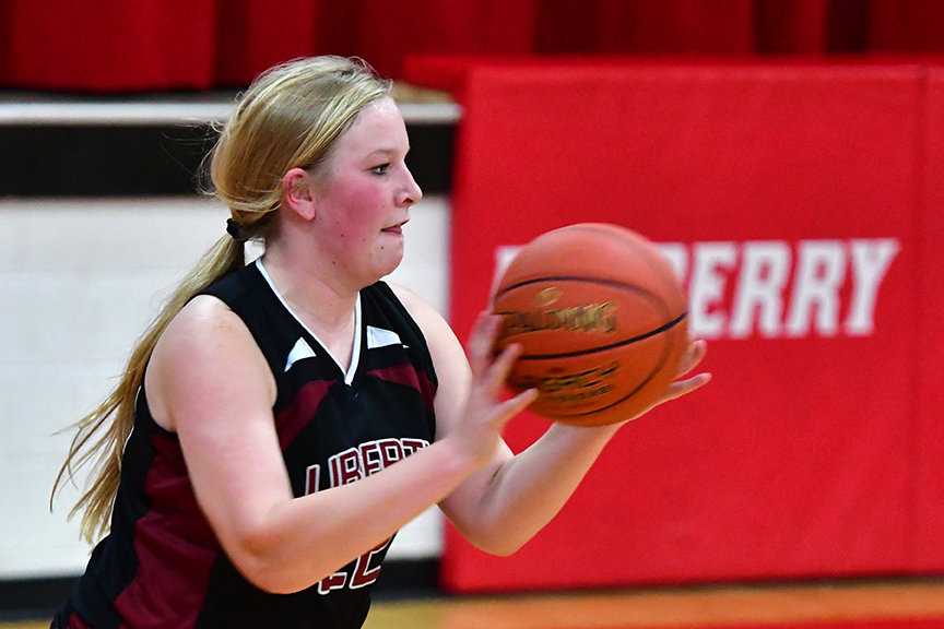 Liberty Christian Academy Girl's Basketball @ Elsberry.Sophi Mueller #22