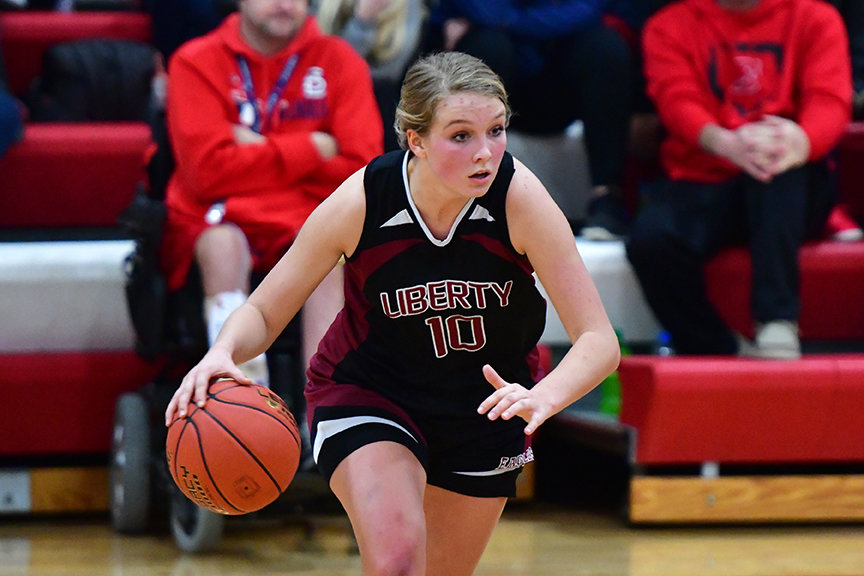 Liberty Christian Academy Girl's Basketball @ Elsberry.Andrea Mueller #10