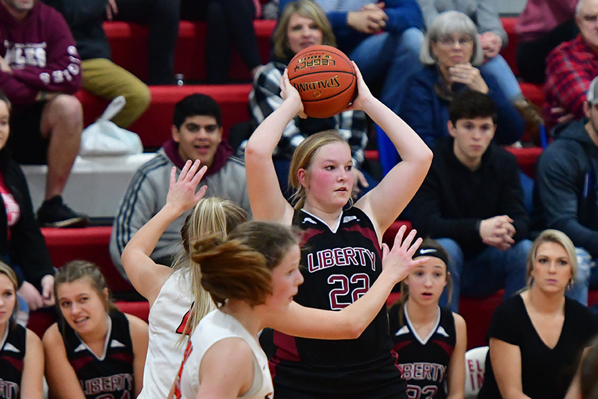 Liberty Christian Academy Girl's Basketball @ Elsberry.Sophi Mueller #22