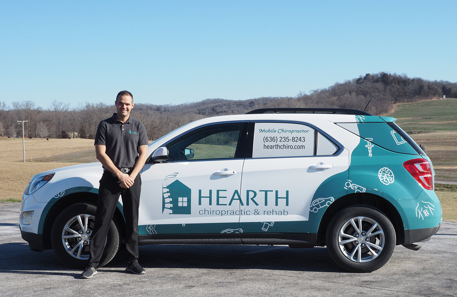 TREATMENT COMES TO YOU — Dr. Ron Kuester, has recently opened Hearth Chiropractic and Rehab, a fully mobile service. Kuester wants to serve those who may wish to have their chiropractic service in their own homes or workplaces. He is located in Marthasville and serves Warren and neighboring counties.