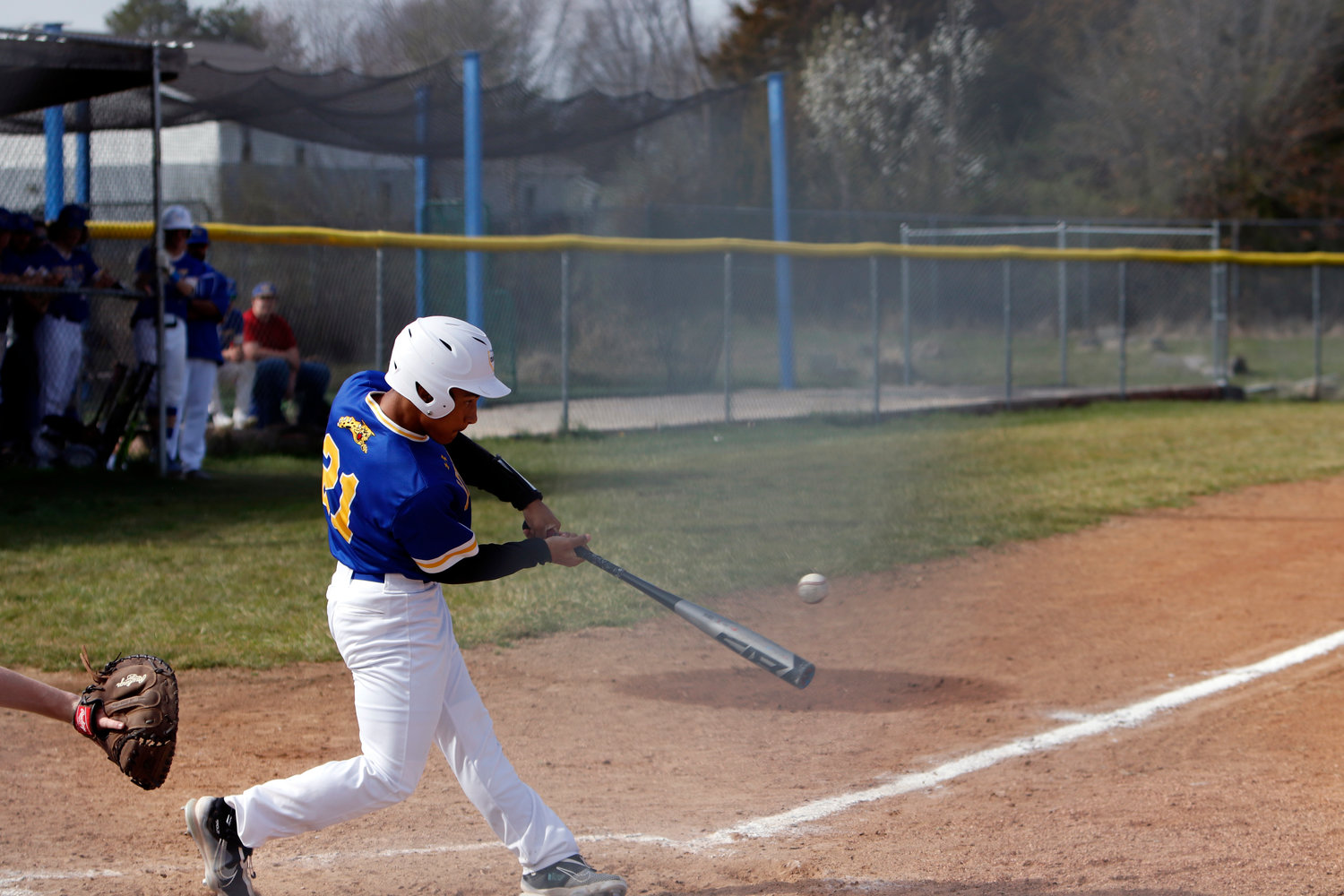 Duan McRoberts swings at a pitch during a game earlier this season.