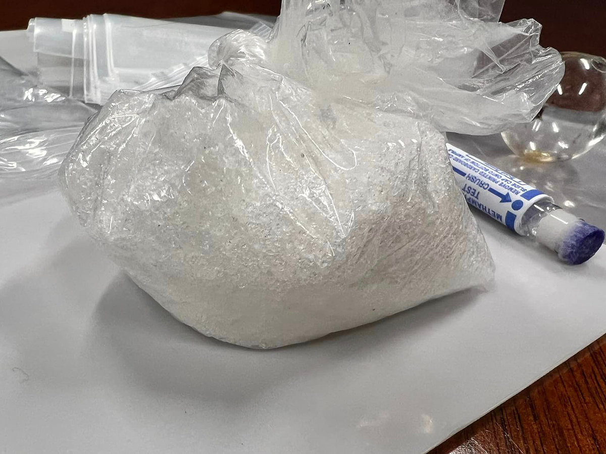 DRUG ARREST — The Warren County Sheriff’s Department seized 41 grams of methamphetamine (about one-tenth of a pound) during a Jan. 5 traffic stop and arrest.