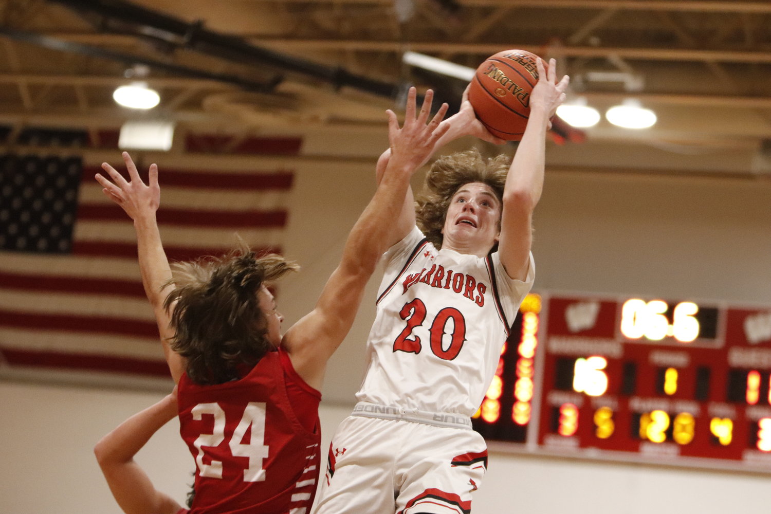 Troy Anderson goes up for a shot in a game against St. Clair earlier this season.
