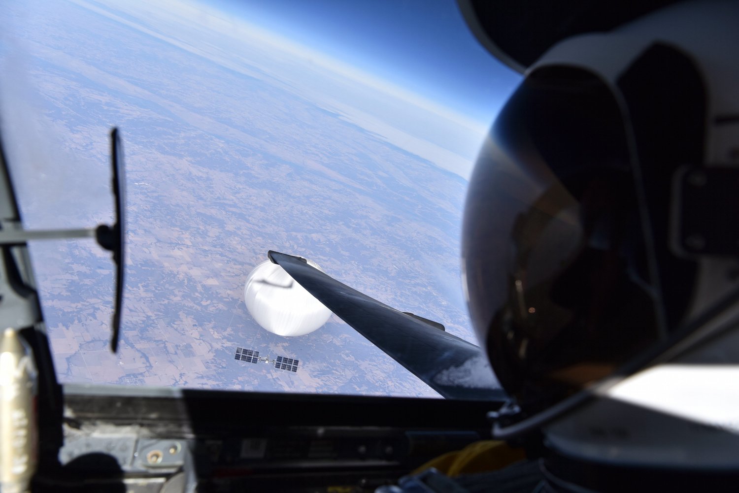 The pilot of a U-2 spy plane took a selfie photo while observing a Chinese spy balloon as it was traveling over Montgomery County in early February. A tiny town, barely visible in the full-size image, has been identified by an NPR reporter as Bellflower.
