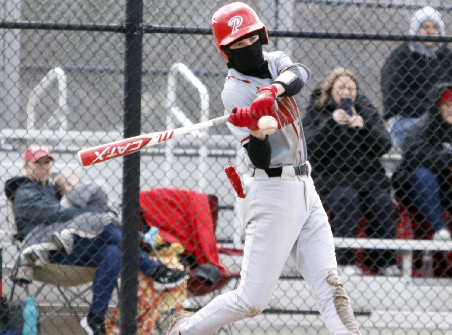 Warrenton junior Ben Peth swings at a pitch during Saturday's loss to Wright City.