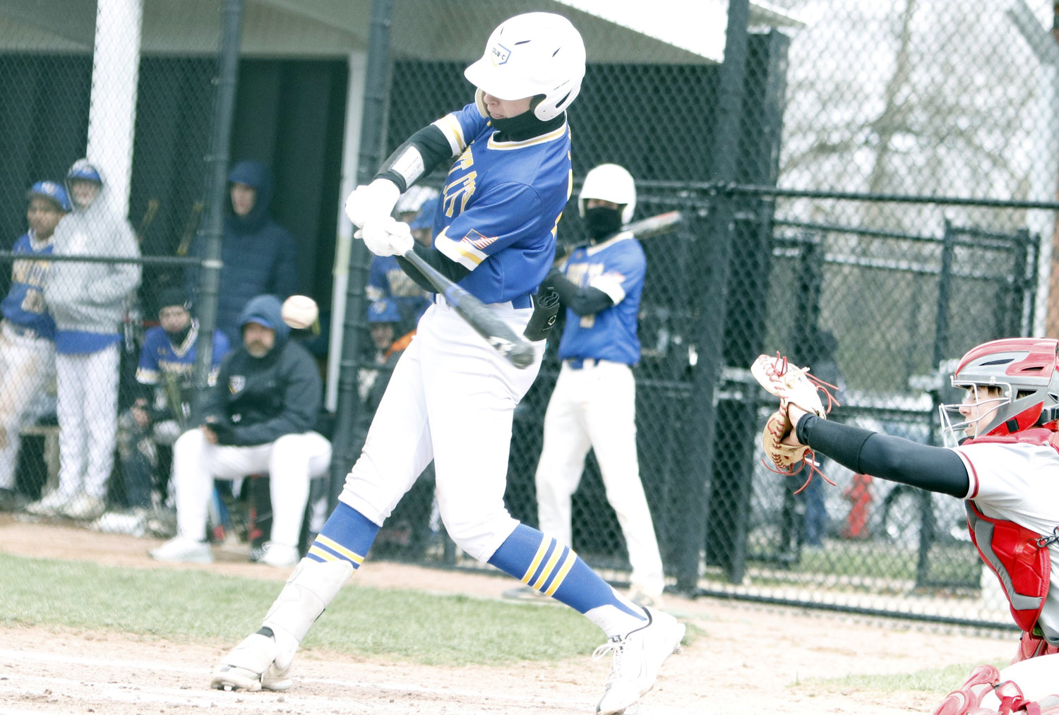Jake Orf swings at a pitch during a game against Warrenton earlier this season.