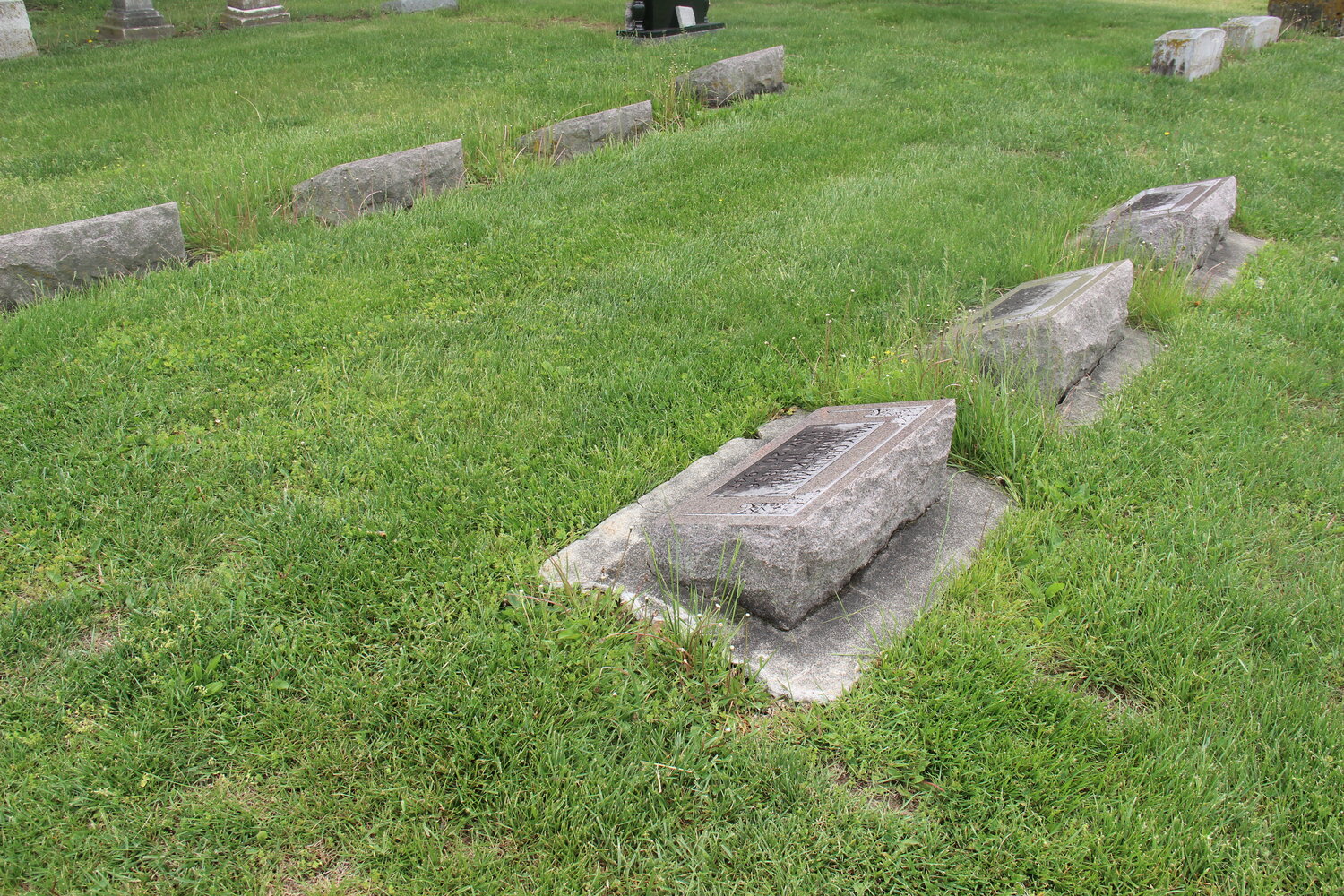Some stones at the cemetery already have the wider base. The city is requiring the new 4-inch bases to help prevent damage to stones during mowing and weed eating.