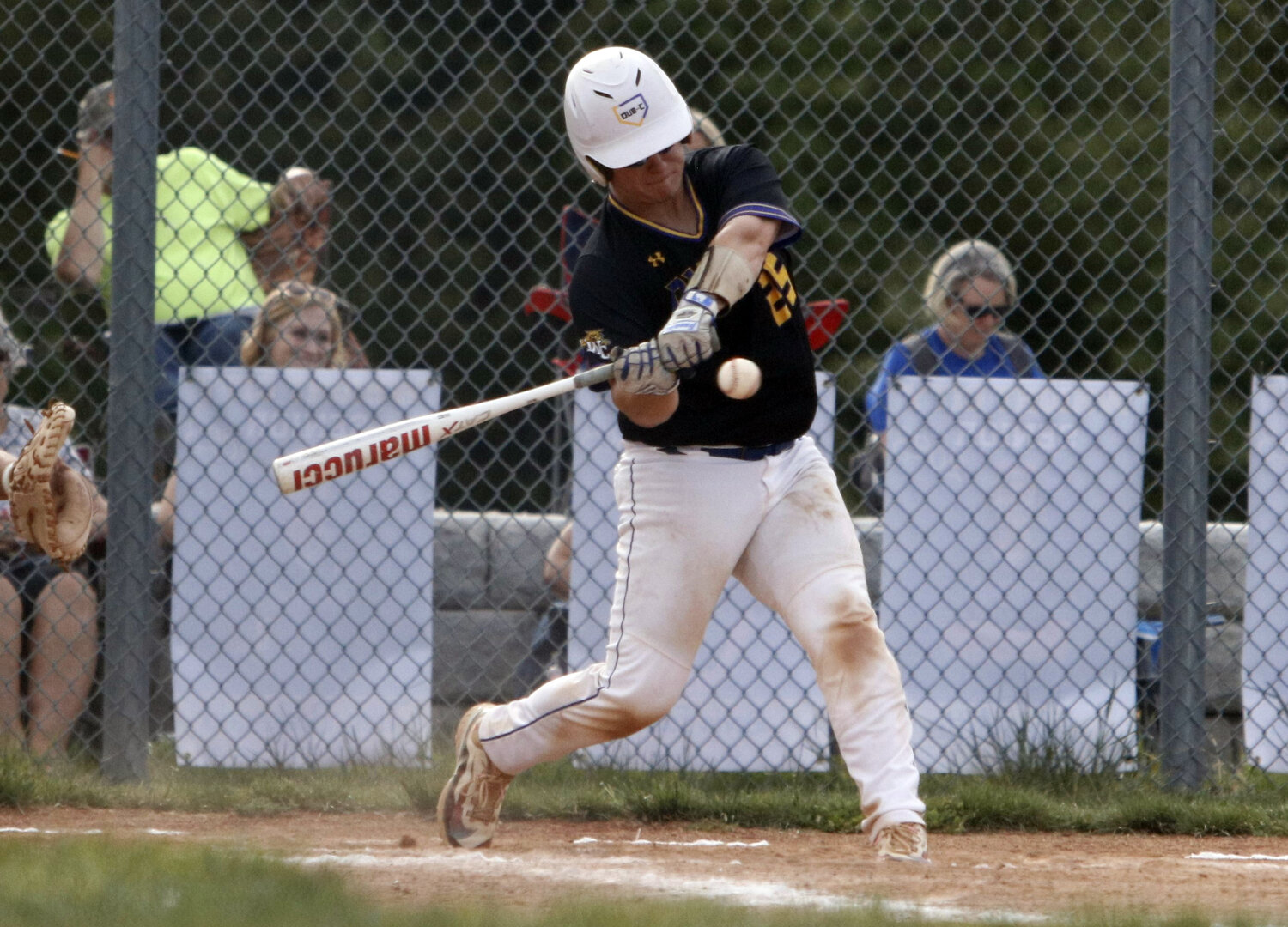 Bryce Williams offers at a pitch during Wright City's win over Wellsville Middletown last week.