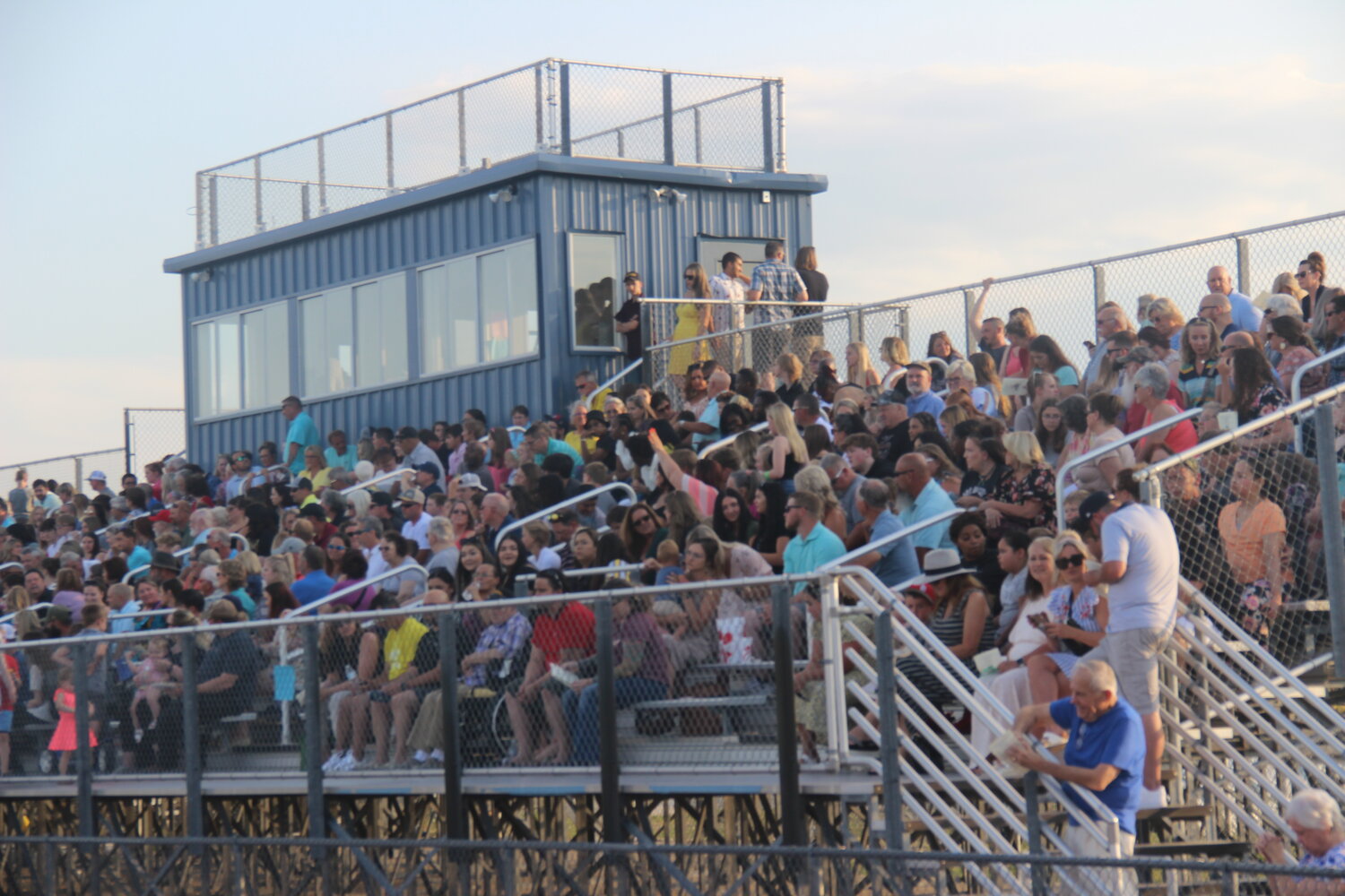 Seats were hard to come by in the bleachers at the Wright City High School football stadium on June 2.