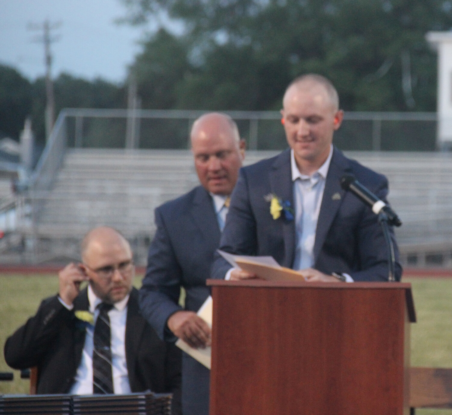 Jacob Wallace was the faculty keynote speaker during the Wright City High School graduation ceremony.