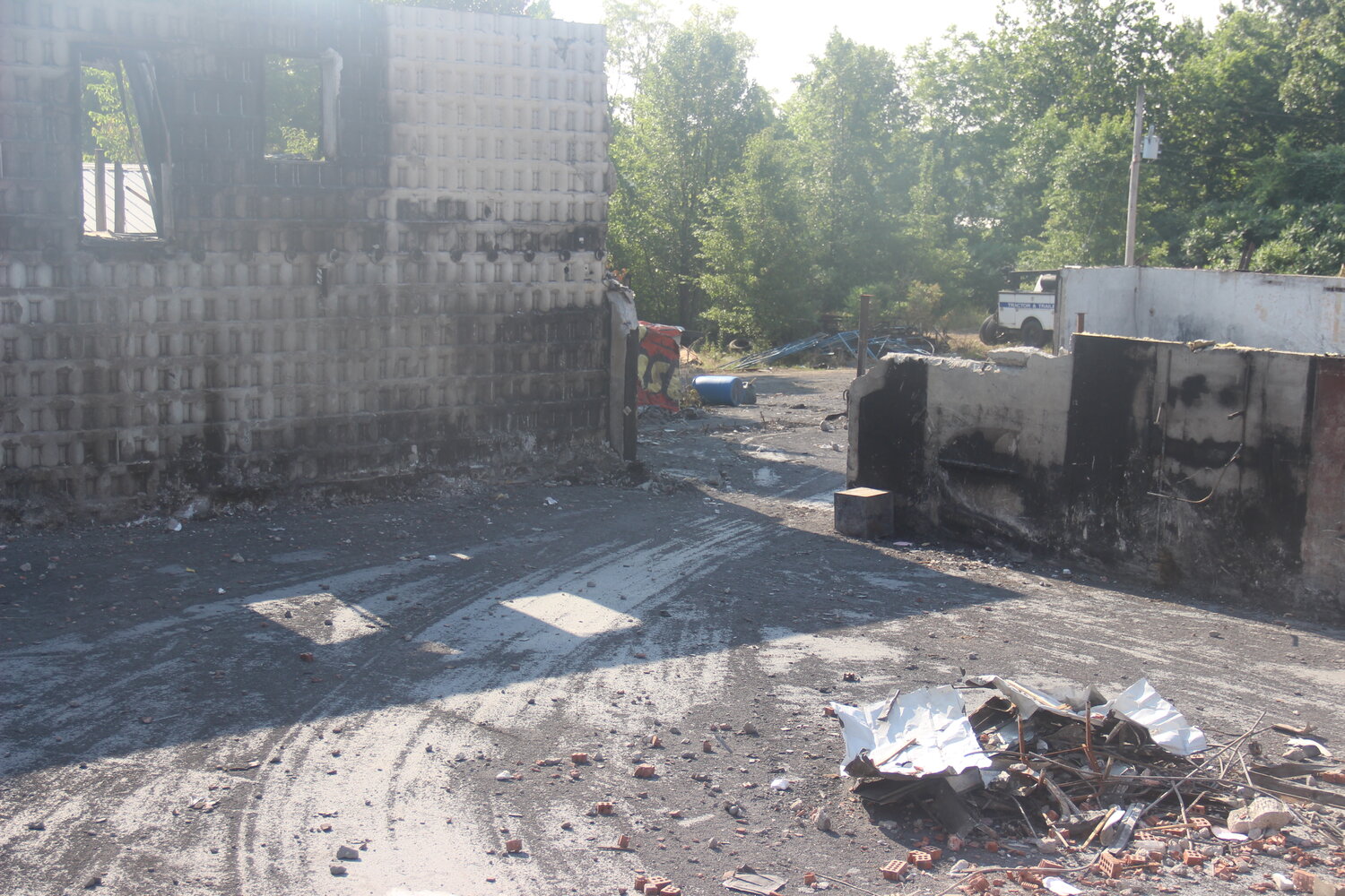 An overview of what remains of Abundant Life Church in Warrenton following the June 12 fire.