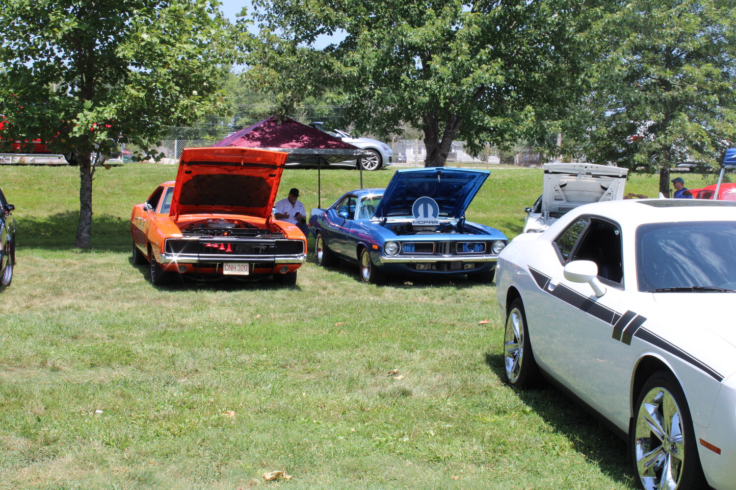 Two more cars were on display at Diekroeger Park.