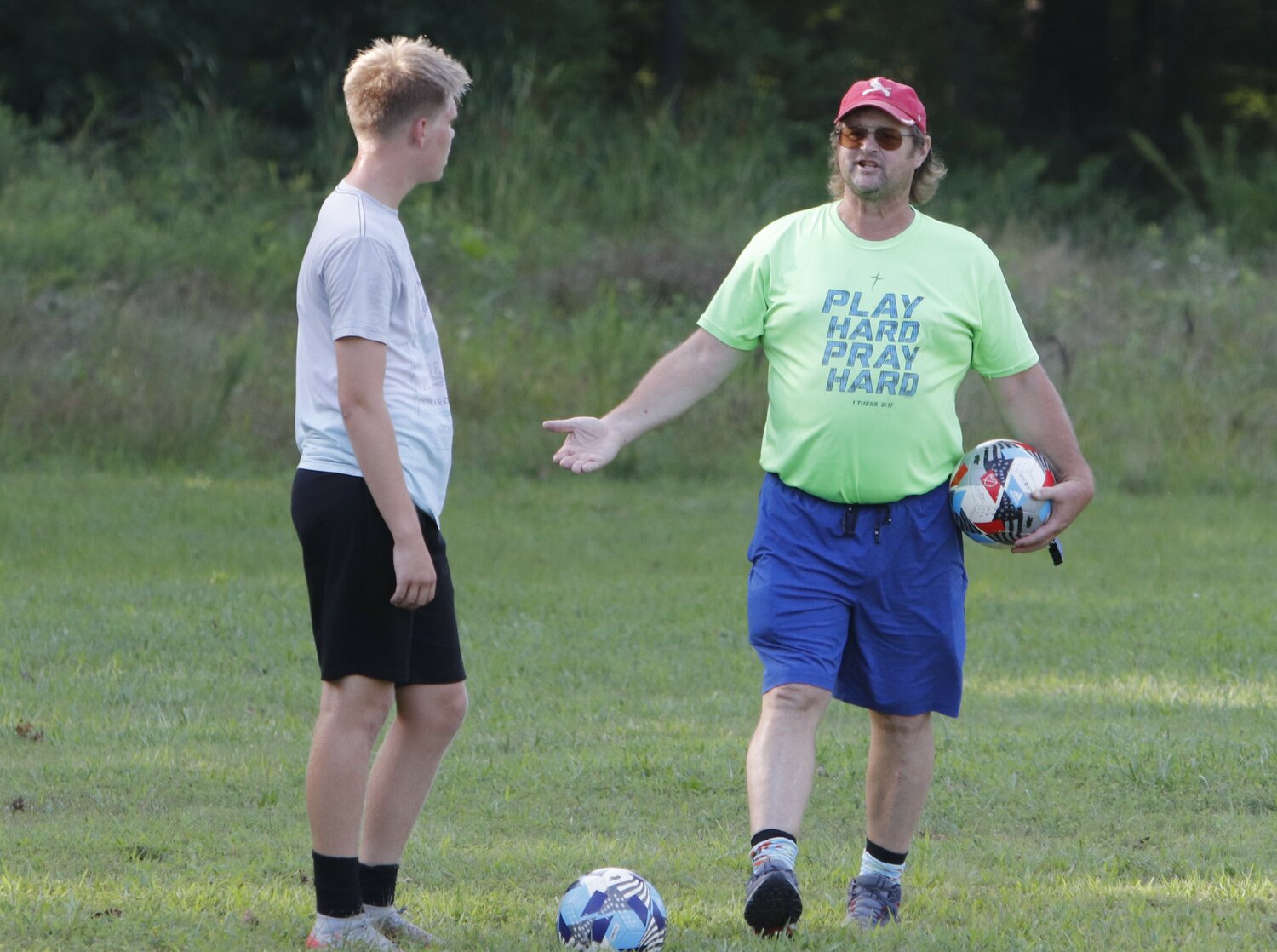 Ken Dildine coaches the Eagles during a recent practice.