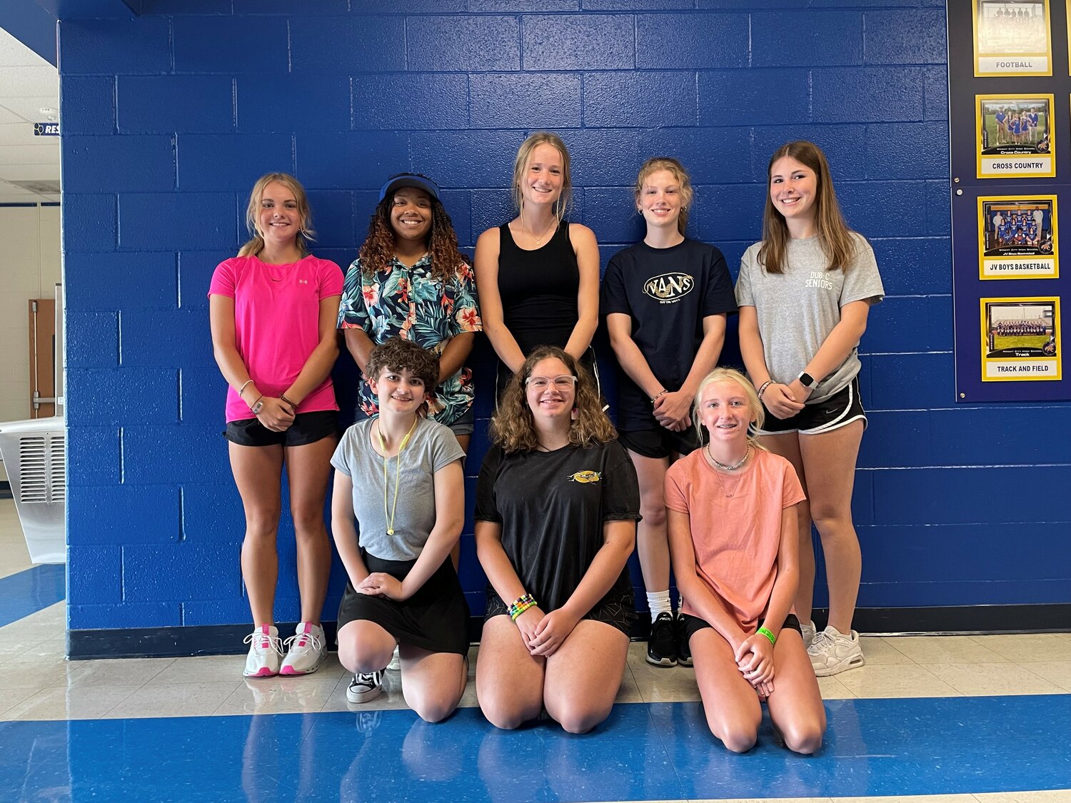 Members of the Wright City Golf team are front row, from left: Bailey Padgett, Skylla Barfield, Alexis Slayden. Back row, from left: Morgan Nute, Kailin Hawn, Kaedyn Johnson, Aubrey Lorraine, Abby Schanuel. Not pictured: Rylee Schaefer.