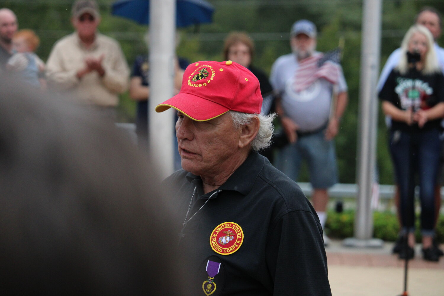 A veteran at the ceremony.