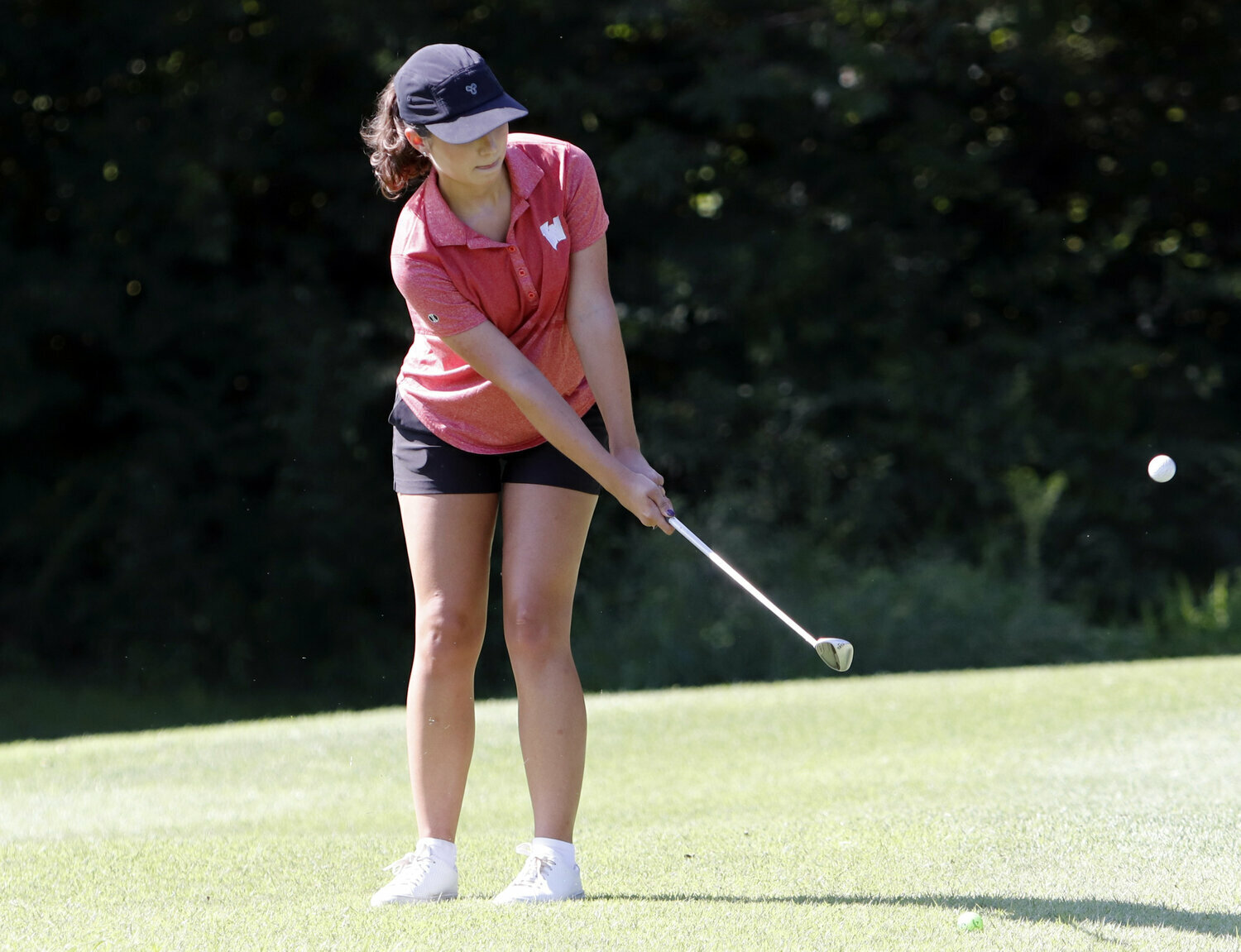 Warrenton senior Merrick Owens hits a shot during a match earlier this season. Owens recently competed at the Class 3 state golf meet in Farmington.