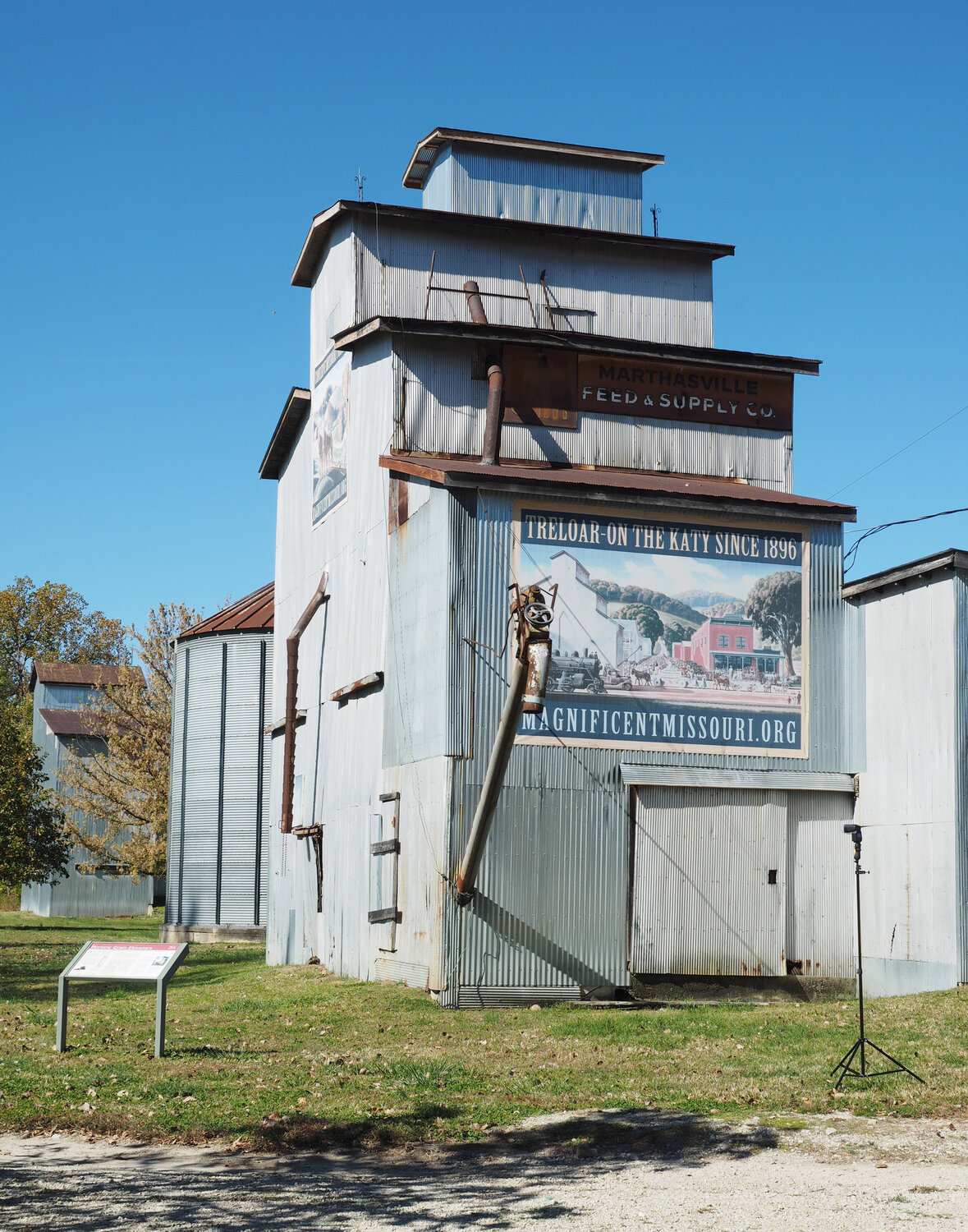 The Treloar Trailhead is the location of the century-old grain elevator and the historic Treloar Mercantile. On Sunday, Oct. 22, Magnificent Missouri held its 13th annual Elevator Party and tour of the mercantile. The mural on the elevator is by local artist Bryan Haynes