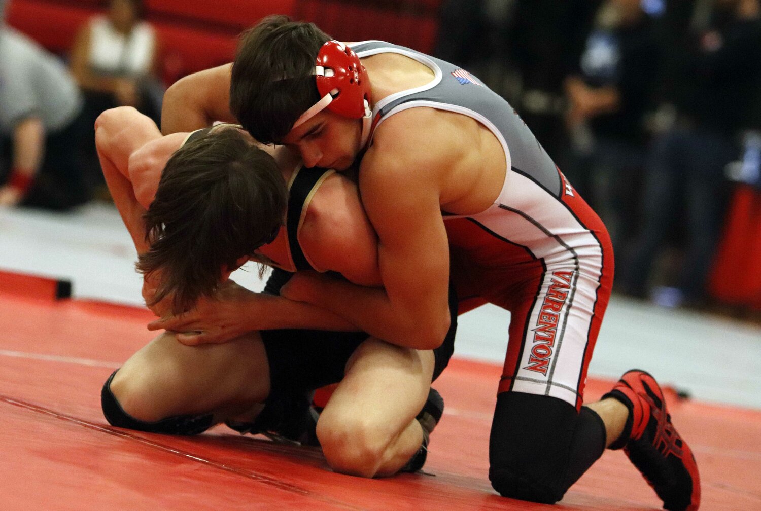 Noah Lohrmann competes at the Liberty Invite last weekend. Lohrmann placed second in the 138-pound weight class.