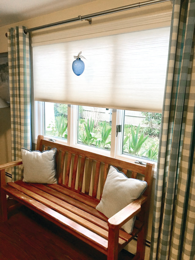 These honeycomb shades from Harris Blinds & Shutters, installed in the home of a Warwick resident, provide privacy, protection from fading, insulation and beauty (and free installation!)