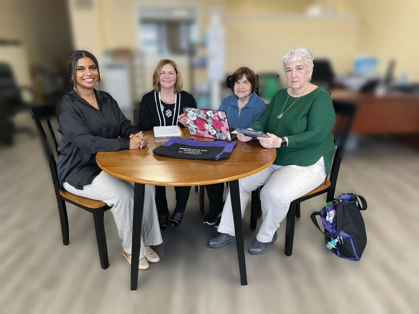 Meet the dedicated team of professionals at Specialty Home Care Services, Inc, (left to right) Alicia Lima (Recruiter/Coordinator), President Anne Shattuck, Deb Guglielmo (Office Manager) and Mary French, BSN, Registered Nurse.