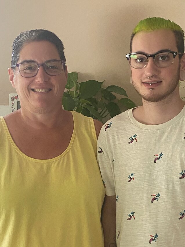 PROUD MOM, PROUD SON: Shari and Alek Roberti share a smile together recently as he is his true self, with a proud and accepting mom. (Cranston Herald photo by Pam Schiff)